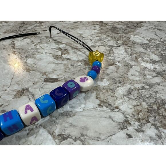 Vintage Sanrio Pochacco Street Dog Extraordinaire Necklace Beaded Craft no Clasp - Picture 4 of 6